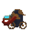 Hinge Harvester death pixel animation